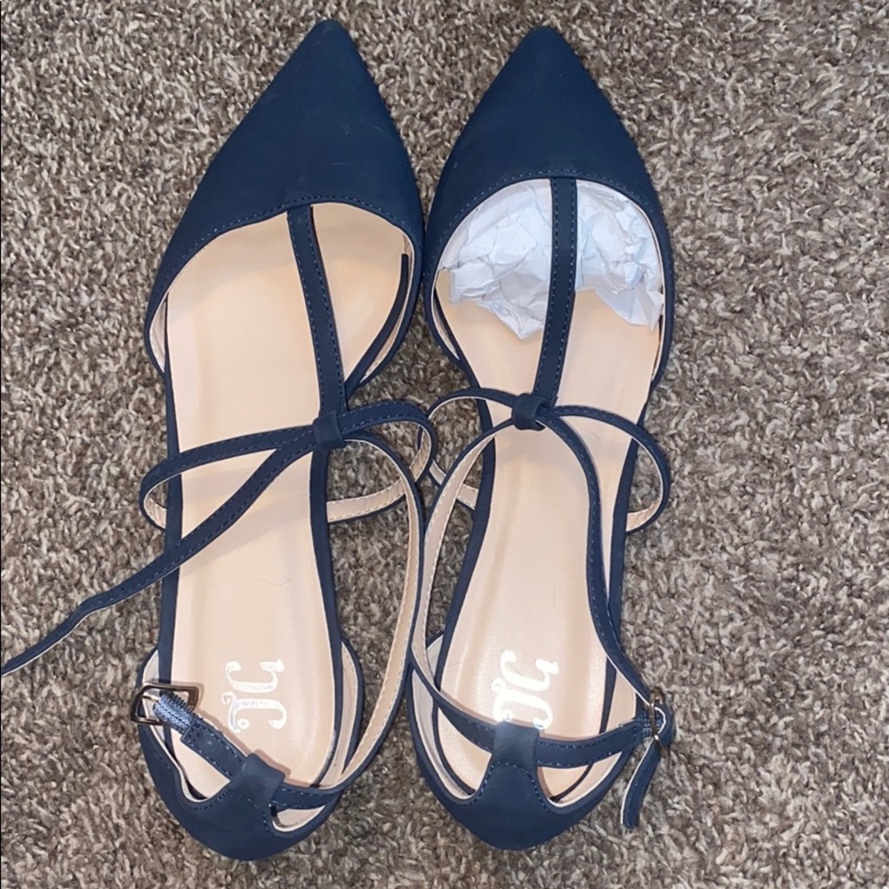 Navy flats